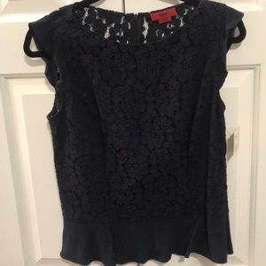 Navy Hugo Boss Peplum top